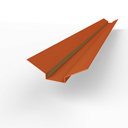 Ендова верхняя фигурная 0,45 мм (RAL 2001) оцинкованная c порошковым покрытием