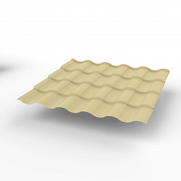 Металлочерепица Kredo оцинкованная с полимерным покрытием 0,45х1190мм RAL 1014