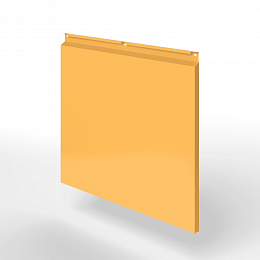 Фасадная металлокассета закрытого типа оцинкованная с порошковым покрытием 0,7x1160х600мм RAL 1034 Пастельно-жёлтый