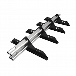 Снегозадержатель трубчатый плоскоовальный 3000мм универсальный 40x20-1,0-2,0-4 оцинкованная сталь с порошковым покрытием RAL 9005