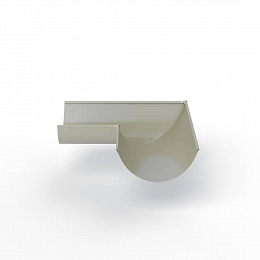 Угол 90 градусов водосточного желоба оцинкованный порошок ф150х400х400мм RAL 7032