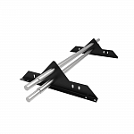 Снегозадержатель трубчатый плоскоовальный 3000мм универсальный 25-1,0-1,5-4 оцинкованная сталь с порошковым покрытием RAL 9005