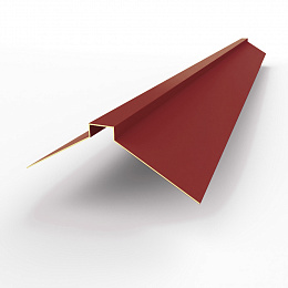 Конек фигурный 0,45 мм RAL 3011 оцинкованный, с порошковым покрытием