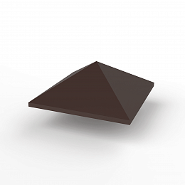 Колпак на столб стандартный оцинкованный с полимерным покрытием до 1200мм RAL 8017