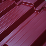 Металлочерепица Quadro profi оцинкованная с полимерным покрытием 0,45х1159мм RAL 3005