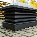 Дымник на трубу с жалюзи оцинкованный с полимерным покрытием до 2400мм RR 32