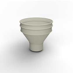 Воронка водосточная ф100х350мм (RAL 1013) водосборная, c порошковым покрытием