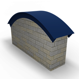 Парапет радиусный 0,7 мм (RAL 5026) полиэстер