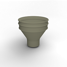 Воронка водосточная ф160х350мм (RAL 7034) водосборная, c порошковым покрытием