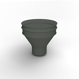 Воронка водосточная ф140х350мм (RAL 7009) водосборная, c порошковым покрытием