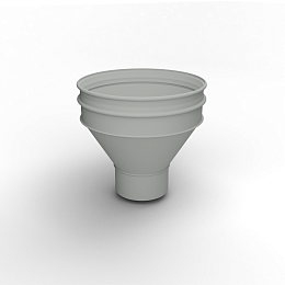 Воронка водосточная ф110х350мм (RAL 9018) водосборная, c порошковым покрытием