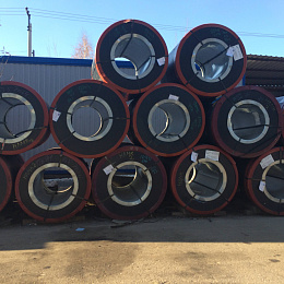 Рулон оцинкованный 0,6х1250мм (RAL 8004) с полимерным покрытием (полиэстер)