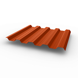 Профнастил НС44 (RAL 2001) 0,65х1047мм оцинкованный, с полимерным покрытием (Полиэстер)