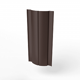 Штакетник полукруглый металлический оцинкованный с полимерным покрытием 0,5х100мм полукруглый фигурный RAL 8017