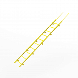 Лестница фальц кровельная 3000мм холоднокатанная сталь с порошковым покрытием RAL 1018