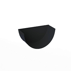 Заглушка желоба водосточного оцинкованная порошок ф120мм RAL 7021