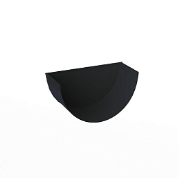 Заглушка желоба водосточного оцинкованная порошок ф120мм RAL 7021