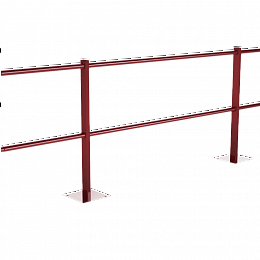Ограждение кровельное парапетное 600-25-1-1,5-2 холоднокатанная сталь с порошковым покрытием RAL 3003