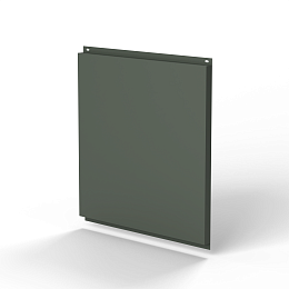 Фасадная металлокассета 530x530 (RAL 7009) открытого типа, с порошковым покрытием 0,7 мм