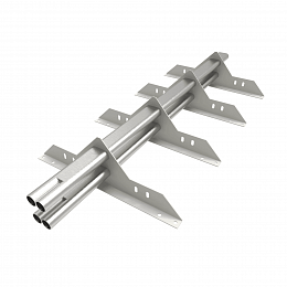 Снегозадержатель трубчатый плоскоовальный 1000мм универсальный 40x20-1,0-1,5-2 оцинкованная сталь с порошковым покрытием RAL 9003