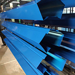 Конек фигурный 0,45 мм RAL 5024 оцинкованный, с порошковым покрытием