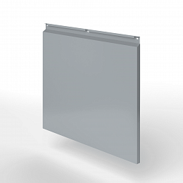 Фасадная металлокассета закрытого типа оцинкованная с порошковым покрытием 0,7x380х815мм RAL 7045 Телегрей 1