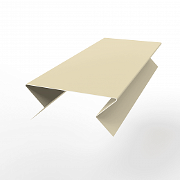 Планка угла внешнего составная нижняя для фальцевой кровли оцинкованная с порошковым покрытием 0,45мм ширина менее 625 мм RAL 1015