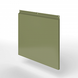 Фасадная металлокассета закрытого типа оцинкованная с порошковым покрытием 0,7x430х915мм RAL 6013 Тростниково-зелёный