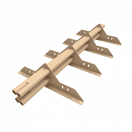 Снегозадержатель трубчатый плоскоовальный 3000мм универсальный 40x20-1,0-1,0-3 холоднокатанная сталь с порошковым покрытием RAL 1015
