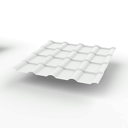 Металлочерепица Kamea оцинкованная с полимерным покрытием 0,45х1180мм RAL 9003