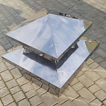 Дымник на трубу двойной оцинкованный с полимерным покрытием до 1600мм RAL 3011