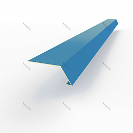 Карнизная планка RAL 5012 оцинкованная c порошковым покрытием 0,45мм