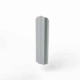 Штакетник оцинкованный с полимерным покрытием П-образный фигурный 0,5х100мм RAL 7004