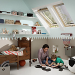 Окно мансардное дерево, лак ручка снизу Velux GLL FK06 1061B Дизайн WoodLine 66*118см