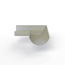 Угол 90 градусов водосточного желоба оцинкованный порошок ф220х400х400мм RAL 7032