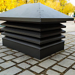 Дымник на трубу с жалюзи оцинкованный с полимерным покрытием до 1600мм RAL 8017