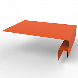 Околооконная планка сложная (j-фаска) для фасада оцинкованная с порошковым покрытием 0,45мм ширина менее 625 мм RAL 2004