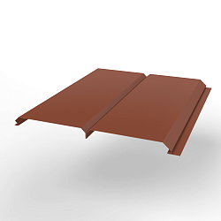 Металлосайдинг Экобрус оцинкованный с полимерным покрытием 0,45x345мм  RAL 8004