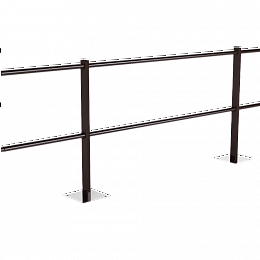 Ограждение кровельное парапетное 600-25-1-1,5-2 холоднокатанная сталь с порошковым покрытием RAL 8017