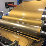 Рулон оцинкованный 0,9х1250мм (RAL 1017) с полимерным покрытием (полиэстер)