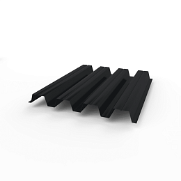 Профнастил Н57 оцинкованный 0,65х801мм (RAL 9017) с полимерным покрытием (полиэстер)