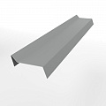 Планка примыкания для мягкой кровли 0,45 мм (RAL 9006) оцинкованная, с порошковым покрытием