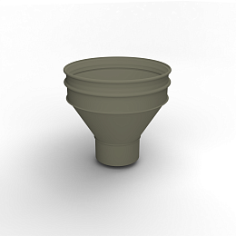 Воронка водосточная ф150х350мм (RAL 7002) водосборная, c порошковым покрытием