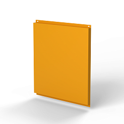 Фасадная металлокассета 1160x1160 (RAL 1006) открытого типа, с порошковым покрытием 0,7 мм