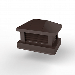 Дымник на трубу с жалюзи оцинкованный с полимерным покрытием до 1600мм RAL 8017