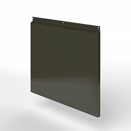 Фасадная металлокассета закрытого типа оцинкованная с порошковым покрытием 0,7x600х600мм RAL 6022 Коричнево-оливковый