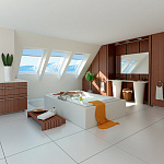 Окно мансардное ПВХ белый ручка снизу Fakro PTP-V U4 ThermoPro Profi 55*78см