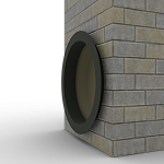 Откос радиусный 0,45 мм (RAL 6015 ) c порошковым покрытием