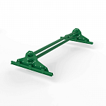 Снегозадержатель трубчатый плоскоовальный 1000мм фальц 40x20-1,0-1,5-2 оцинкованная сталь с порошковым покрытием RAL 6029