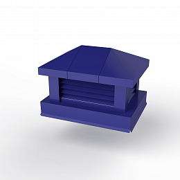 Дымник на трубу с жалюзи оцинкованный с полимерным покрытием до 2000мм RAL 5002